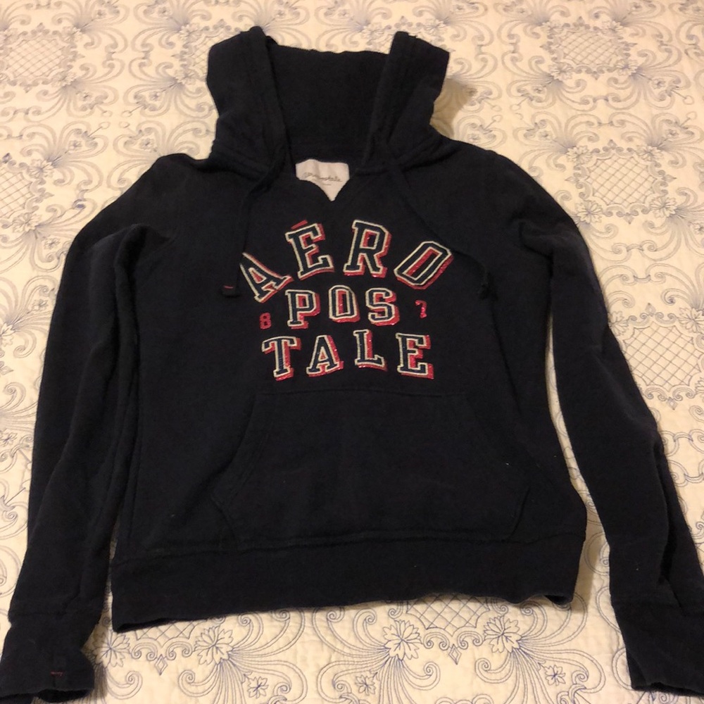 Women’s, Navy Aeropostale hoody sweatshirt.